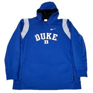 Nike Duke Hoodie Mens XL Blue Devils NCAA Basketball Therma Fit Sweatshirt